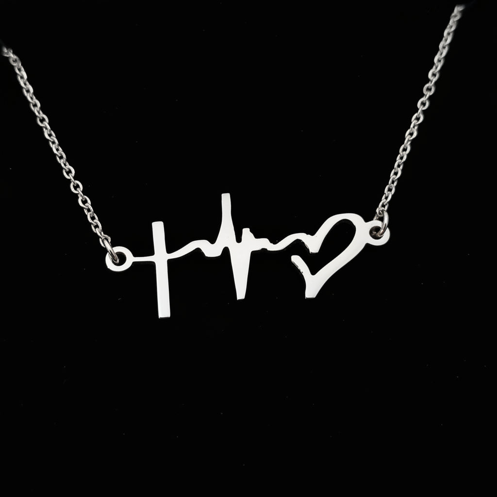Heartbeat Love Ogrlica — Srebro 925