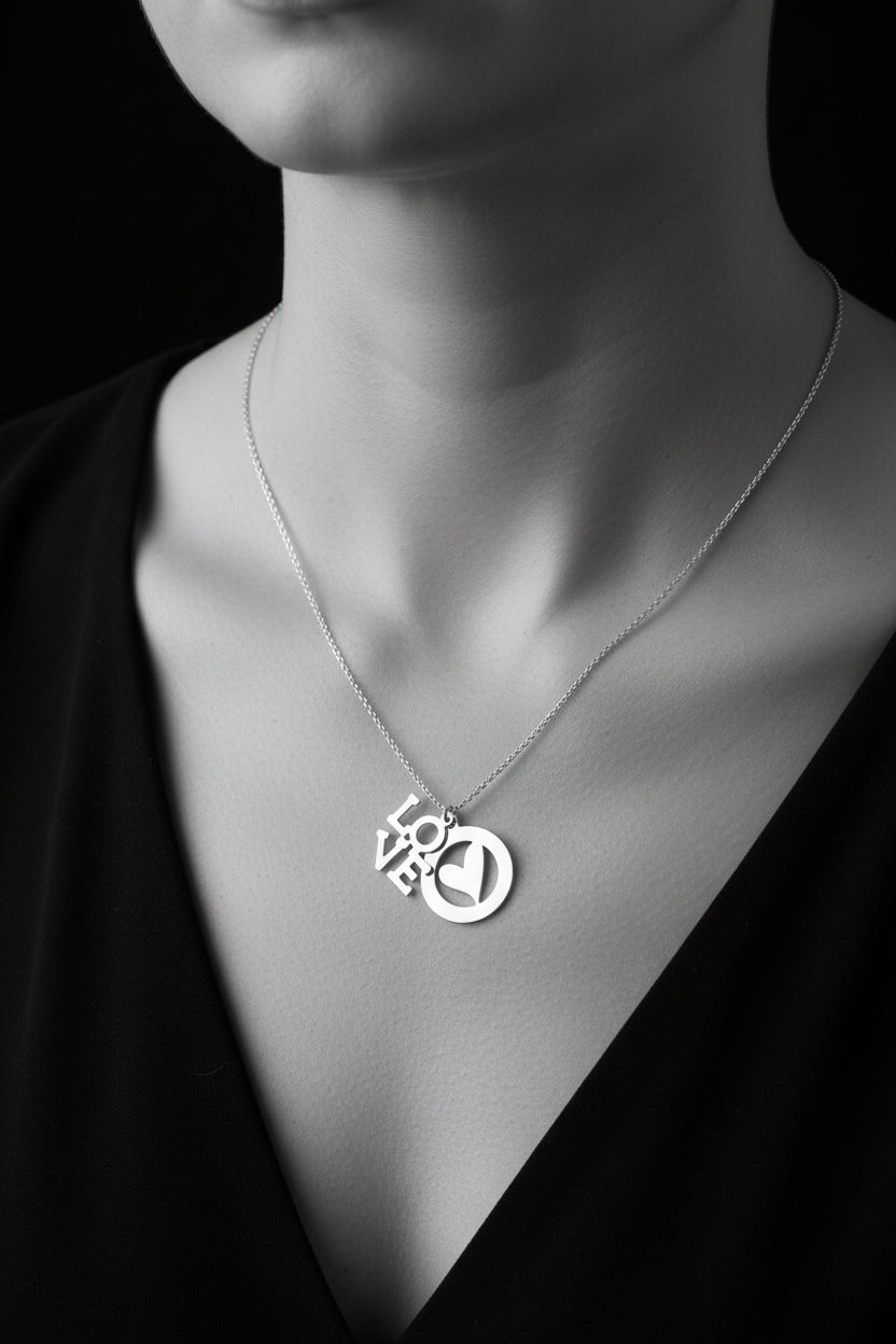 LOVE Ogrlica — Srebro 925